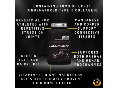 SiS Collagen+ kollagén, 60 kapszula