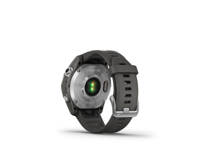 Garmin Fēnix 7S GPS watch, Silver Stainless Steel, Graphite Band