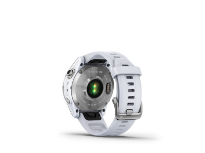 Garmin Fēnix 7S GPS hodinky, Silver Stainless Steel, Whitestone Band