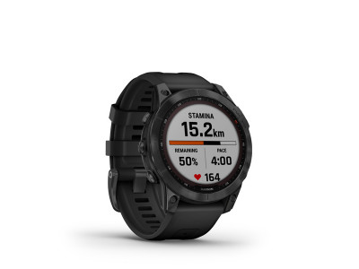 Garmin Fēnix 7 Solar GPS watch, Slate Gray, Black Band