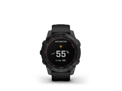 Garmin Fēnix 7 Sapphire Solar GPS hodinky, Black DLC Titanium, Black Band 