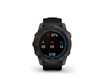 Garmin fenix® 7X Solar sports watch, slate gray/black band