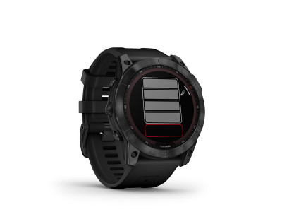 Garmin Fēnix 7X Sapphire Solarny zegarek GPS, czarny DLC tytan, czarny pasek
