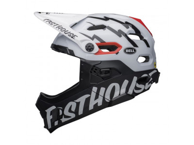 Bell Super DH Spherical Helm, Mat/Glos Black/White Fasthouse