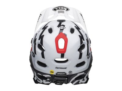Bell Super DH Spherical sisak, Mat/Glos Black/White Fasthouse