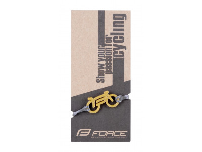 FORCE Fahrradarmband gold/grau