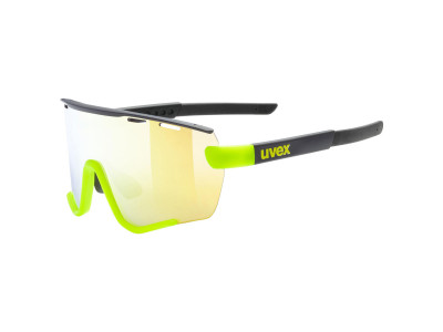 uvex Sportstyle 236 Zestaw okularów, czarne limonkowe matowe s2 / lustrzane żółte