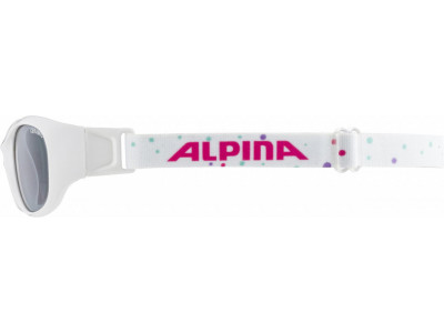 ALPINA SPORT FLEXXY KIDS detské okuliare biele s bodkami