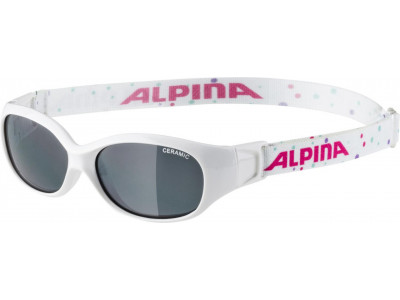 ALPINA SPORT FLEXXY KIDS dětské brýle bílé s tečkami