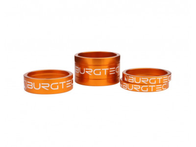 Burgtec Spacer Kit Abstandshalter-Set für den Vorbau, 5/5/10/20 mm, orange
