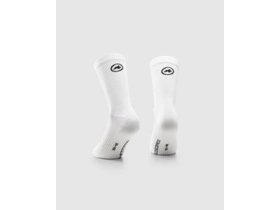 ASSOS Essence High ponožky, dvojbalenie, biela