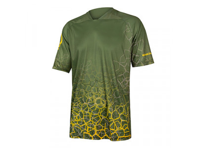 Endura SingleTrack Print Tee LTD pánsky dres krátky rukáv olivovo zelená