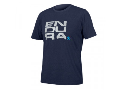 Koszulka Endura One Clan Organic Tee Stacked, atramentowo-niebieska