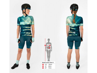 Damska koszulka rowerowa Endura Virtual Structure w kolorze lodowcowego błękitu