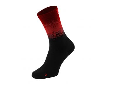 R2 STEEP ponožky, čierna/červená