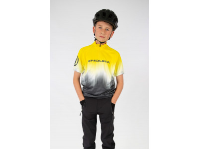 Koszulka rowerowa dziecięca Endura Xtract z krótkim rękawem Hi-Viz żółta