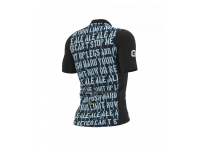 Koszulka rowerowa ALÉ SOLID RIDE, czarno-niebieska