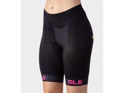 Pantaloni scurți damă ALÉ Solid Traguardo, negru/roz