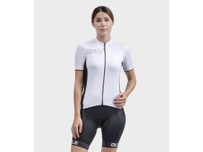 ALÉ Solid Color Block damska koszulka rowerowa, biała