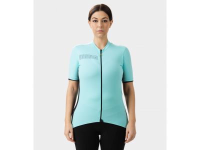 ALÉ Solid Color Block damska koszulka rowerowa, aqua