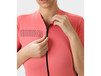 Koszulka rowerowa damska ALÉ Solid Color Block, róż do policzków