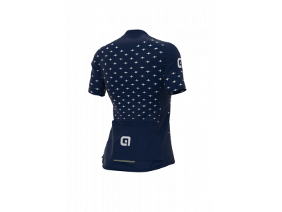 Damska koszulka rowerowa ALÉ PRR STARS w kolorze niebiesko-białym