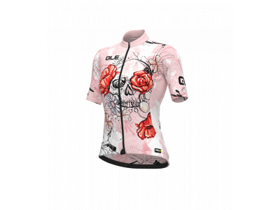 ALÉ Letní dámský cyklistický dres ALÉ PRR SKULL LADY