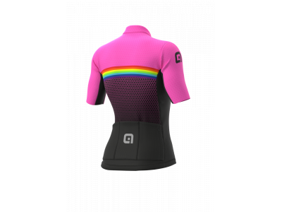 ALÉ PRS Bridge damska koszulka rowerowa, fluorescencyjna różowa