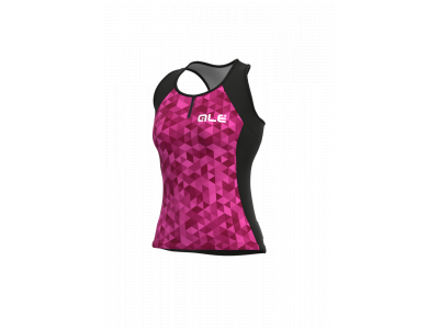 ALÉ SOLID TRIANGLES women&#39;s jersey, fluo pink/purple