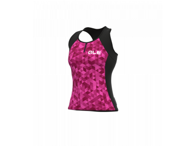 ALÉ SOLID TRIANGLES women&#39;s jersey, fluo pink/purple