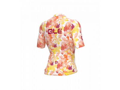 Damska koszulka rowerowa ALÉ PR-R AMAZZONIA w kolorze fluorescencyjnym