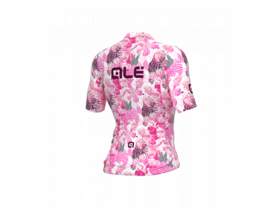 Damska koszulka rowerowa ALÉ PR-R AMAZZONIA w kolorze fluo-różowym