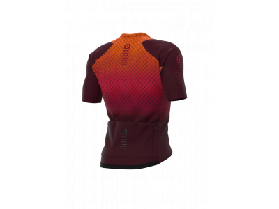 ALÉ R-EV1 VELOCITY G+ jersey, bordeaux/fluo orange
