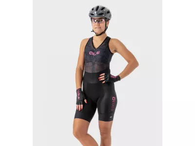 ALÉ R-EV1 FUTURE INTEGRATO Damen-Overall, schwarz/fluo rosa