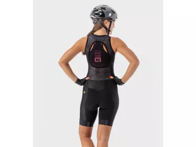 ALÉ R-EV1 FUTURE INTEGRATO Damen-Overall, schwarz/fluo rosa