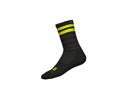 ALÉ SPEED FONDO ponožky, čierna/žltá