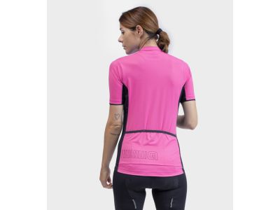 ALÉ Solid Color Block damska koszulka rowerowa, azalea