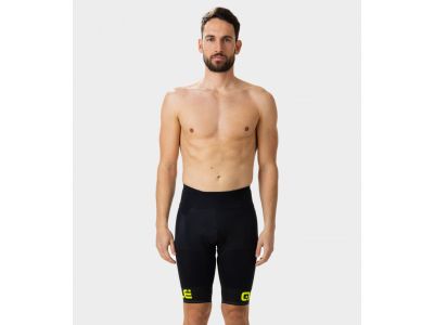 ALÉ Solid Corsa Shorts, schwarz/fluo gelb