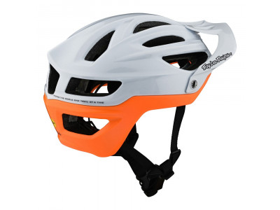 Troy Lee Designs A2 Mips Helmet, White/Orange