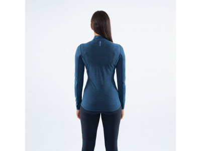 Montane PRIMINO 140 ZIP NECK women's long sleeve t-shirt, blue