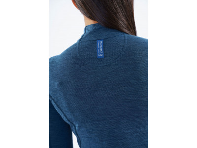 Montane PRIMINO 140 ZIP NECK Damen-T-Shirt, blau