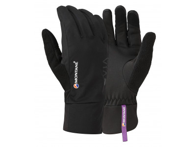 Montane FEM VIA TRAIL GLOVE-BLACK prstové rukavice černé