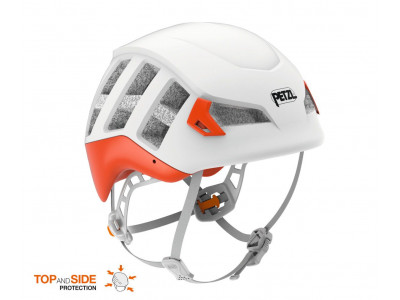 Petzl METEOR M/L climbing helmet, white/orange