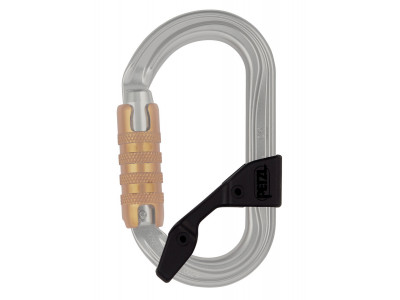 Petzl OK BALL LOCK carabiner oval with automatic lock.
