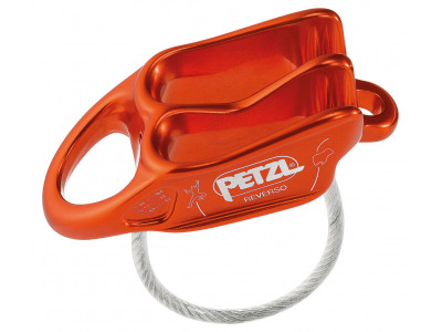 Petzl REVERSO safety brake, red