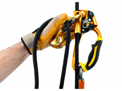 Petzl ROLLCLIP Karabinerrel ellátott kanalastárcsa, zárbiztosító nélkül