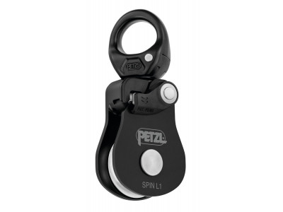 Petzl SPIN L1 pulley with swivel hinge, black