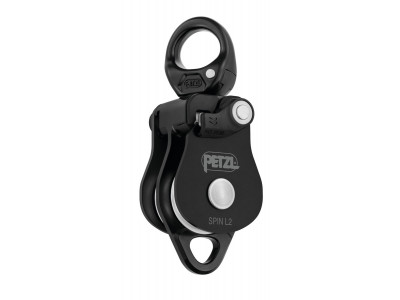 Petzl SPIN L2 double pulley with swivel hinge, black