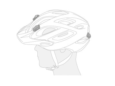 Petzl UNI ADAPT 4 clips for attaching the headlamp to the helmet