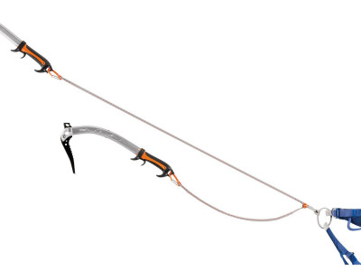 Petzl V-LINK elastic straps for attaching the ice ax